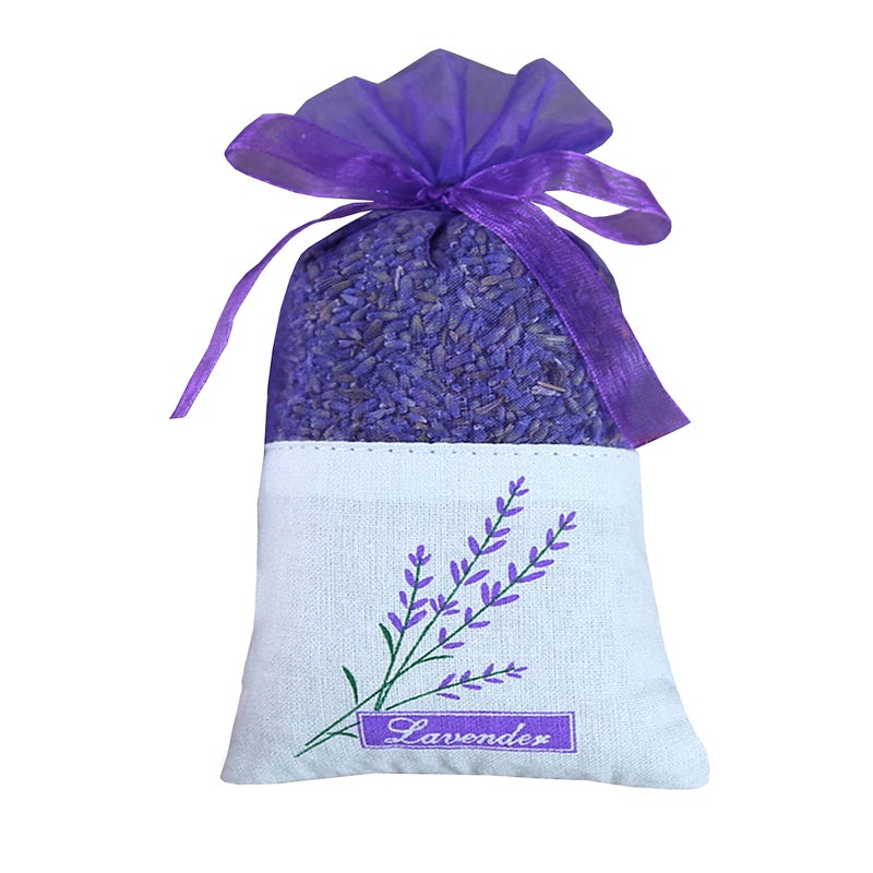 Sanrich 50PCS Lavender Sachet Bags Empty Purple Gauze Ribbons Cotton-Ramie Sacks (deep Purple) - Image 1
